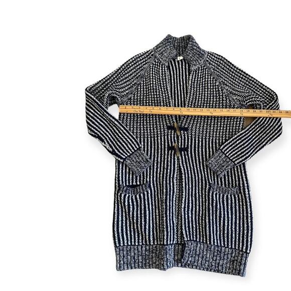 Gap Navy Blue Ribbed Knit Toggle Front Westerncore Women's Cardigan Medium - Picture 7 of 10